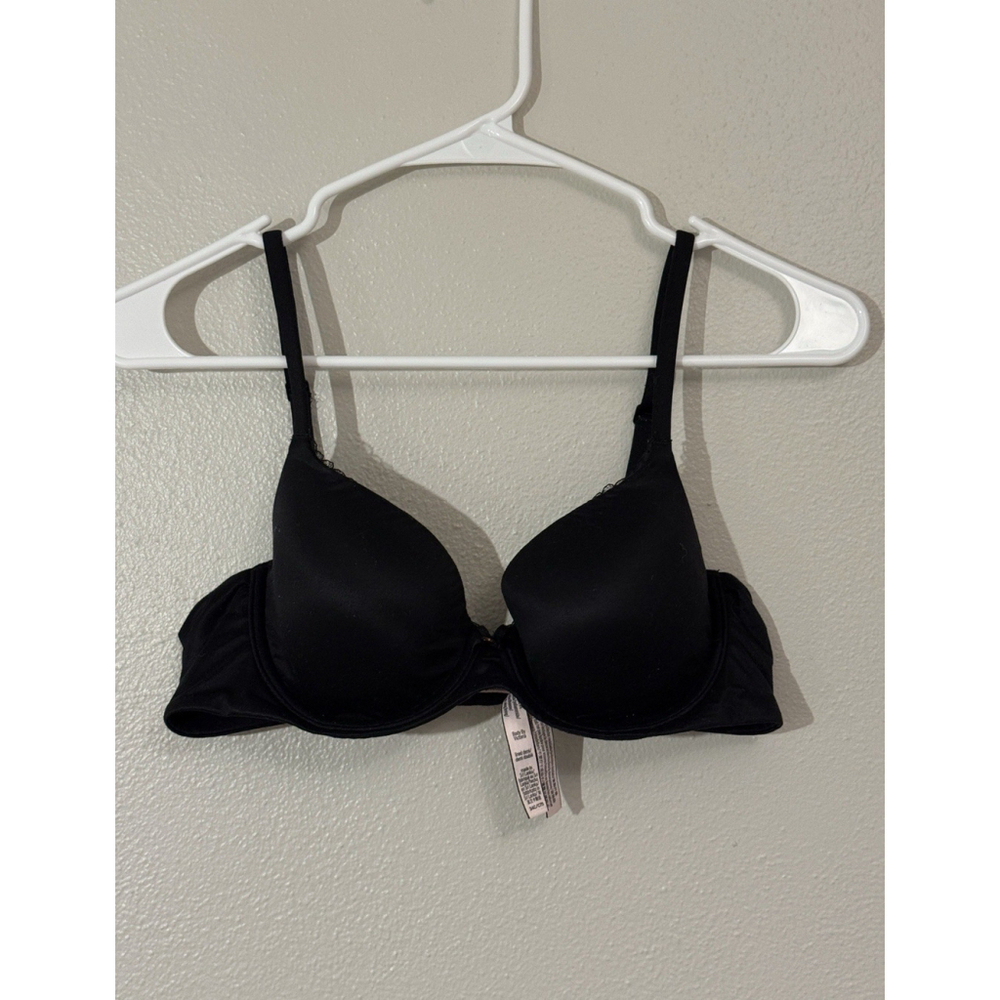 Victorias Secret Body By Victoria Lined Demi/DemiDouble Black Bra Size 34C